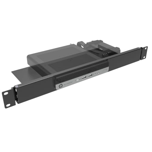 1U Hinged Mini Rack Mount for HP Mini PC in 19" Rack Cabinet - Image 2