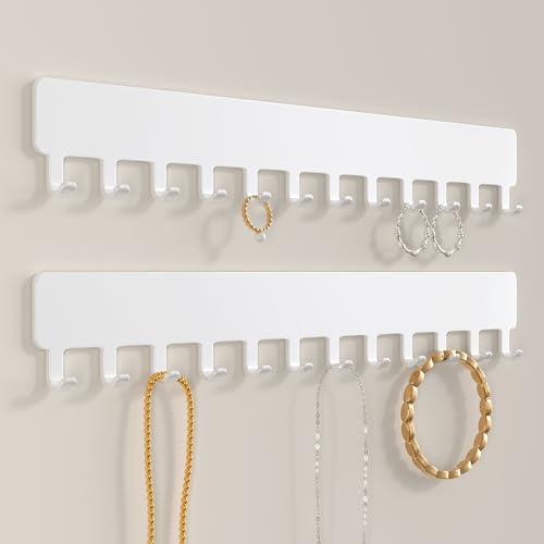 Necklace Holder Wall Mounted,Self Adhesive Jewelry O | Jewelry Organiz - Image 2