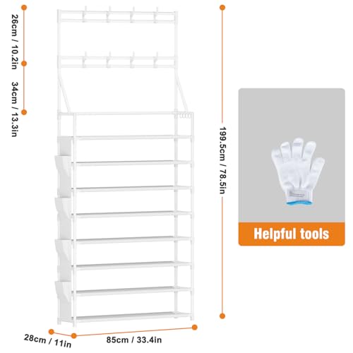 Shoe Rack 8 Tier Large Shoe Organizer Storage 32-40 Pairs - Image 4