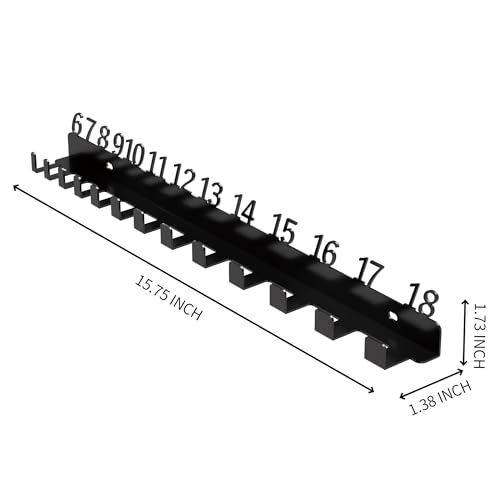 Metal Wrench Organizer, Wall-Mounted Storage Rack for Wrenches - Image 3