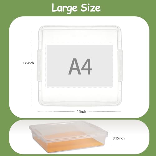 4 Pack Board Game Storage, Large Plastic Storage Bins - Image 3