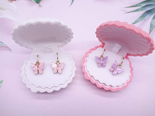 Pack of 6 Velvet Earring Gift Box Shell Jewelry Storage - Image 4