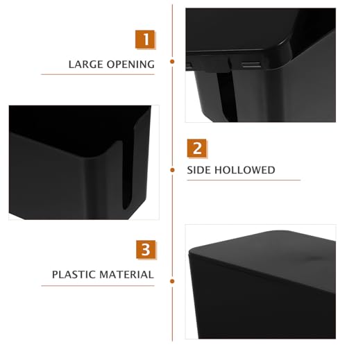 Cable Management Box Plastic Cord Organizer with Detachable Cover - Image 5