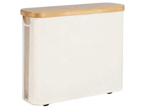 StorageWorks Toilet Paper Storage Basket with Bamboo Lid & Window - Image 2