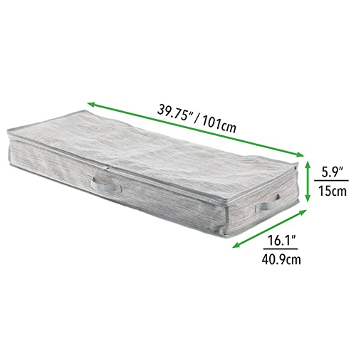mDesign Long Gift Wrapping Organizer with Handles | Home Organization - Image 3