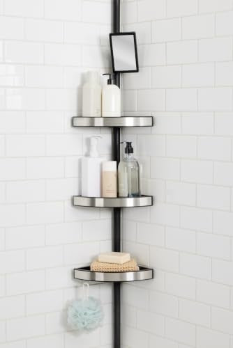 Bath Bliss Tension Corner Pole Shower Caddy 3-Tier w | All Products - Image 4