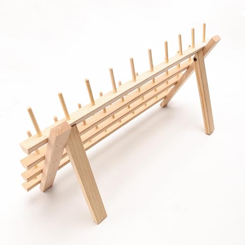 40 Mini Spools Solid Beechwood Free-Standing Thread Rack - Image 3