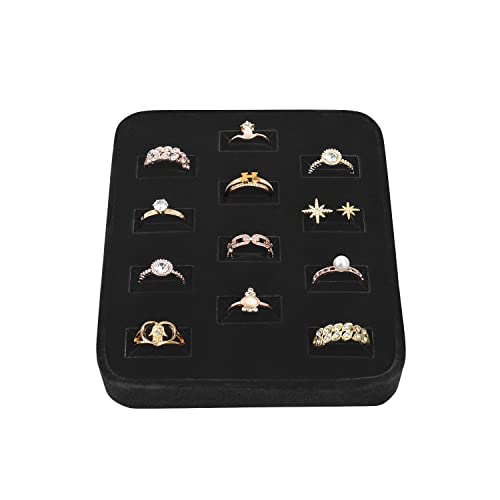 MOOCA 12 Slots Ring Tray Display, Slotted Ring Showcase - Image 6