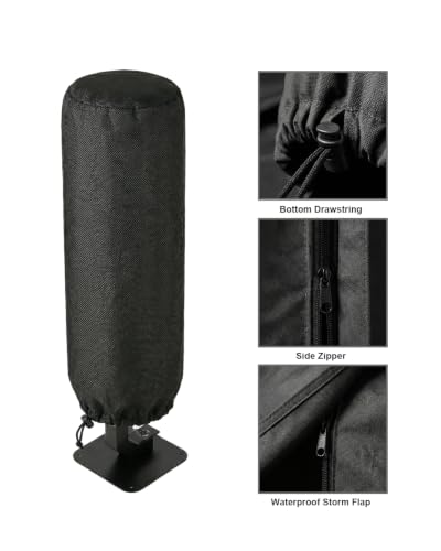 Deosk 15"D X 60"H Outdoor Fire Pit Cover Waterproof Windproof - Image 4