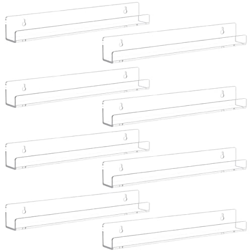 Cerpourt 8 Pack Wall Mounted Shelf,Clear Acrylic Nail - Image 5