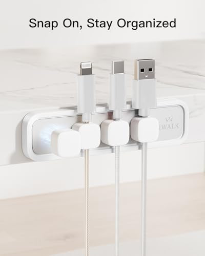 iWALK Magnetic Cable Holder, Reusable Adhesive Desktop Cord - Image 4