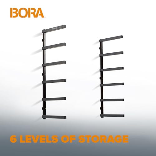 BORA Wood Rack, 6-Level Wall Mount Lumber Storage Rack - Image 4