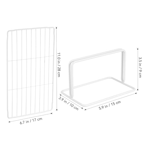 Cabilock 2pcs Freezer Dividers Iron White width 32-34 29cm - Image 4