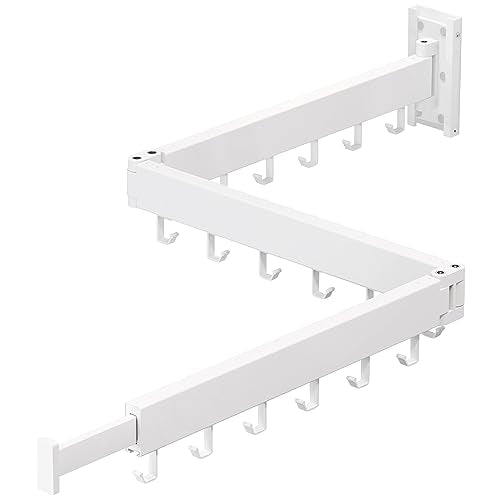 ZdwCyl Clothes Drying Rack,Laundry Space Saver Wall Mounted - Image 2