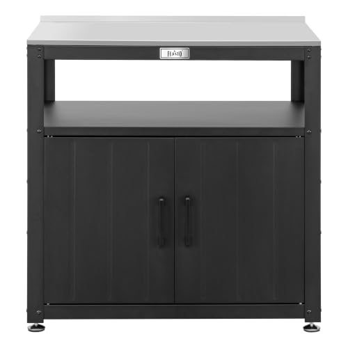 Feasto Metal Outdoor Potting Bench with Storage Cabinet - Image 2