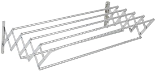 HILLHOUSE Wall Mounted Drying Rack Foldable Accordion - Image 2