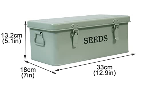 Seed Storage Box Metal Container Organizer, 4-Compartment - Image 4