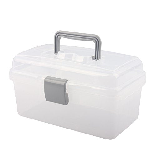 Clear Plastic Storage Container Box with Handle and Latch Lock - Image 2