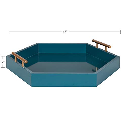 Kate and Laurel Lipton Modern Hexagon Tray, 18 x 18 - Image 6