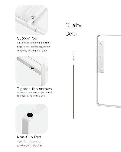 Cabinet Shelf Riser, Adjustable Cabinet Organizer, 12" Deep White - Image 5