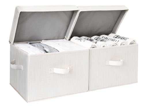 StorageWorks Fabric Storage Bins with Lids, Closet Storage Bins - Image 5