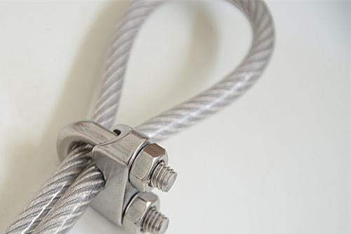 1/8” M3 Stainless Steel Wire Rope Cable Clip Clamp with M4 Stainless Steel Thimble Suitable for 1/8” Wire Rope, Pack of 20