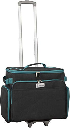 Rolling Sewing Box with Wheels, Black, M - Image 5