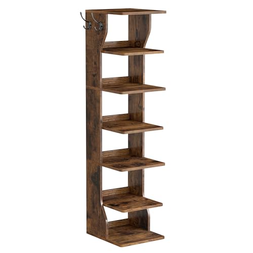 VASAGLE 7-Tier Vertical Shoe Rack, Narrow Shoe Storage - Image 2