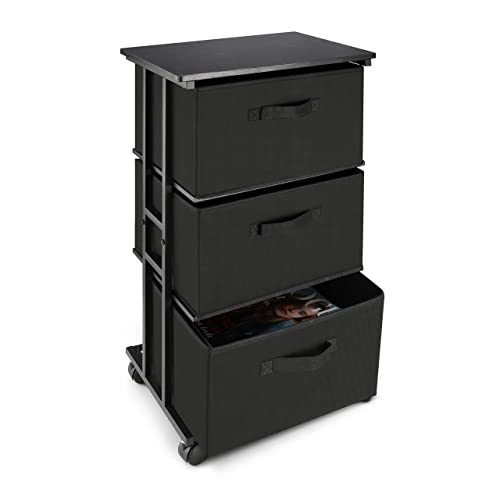 MAX Houser Dresser Storage with 3 Drawers, Fabric Dresser Tower - Image 2