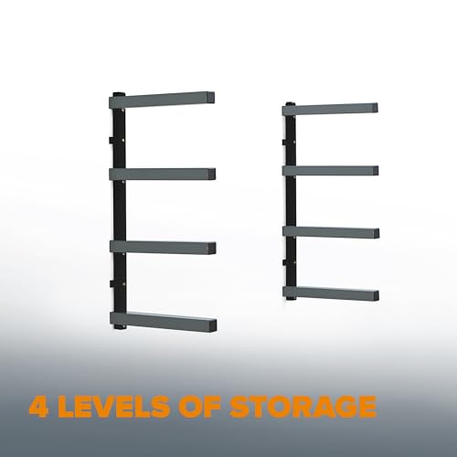 BORA 4-Level Lumber Storage Rack Wall Mount Wood Rack - Image 4