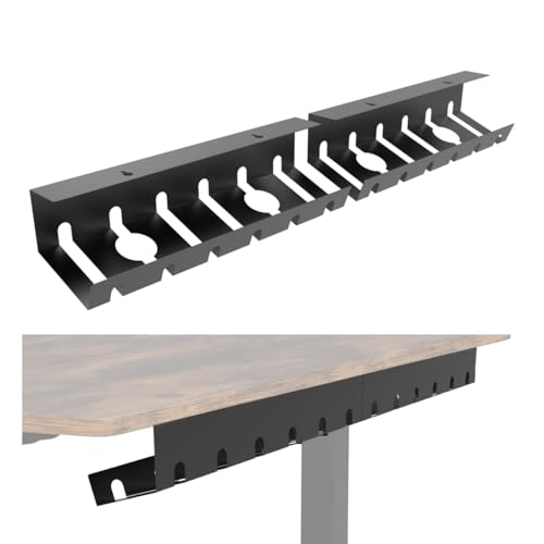 2 Pcs of Under Desk Cable Management Tray for Easy Mounting - Image 4
