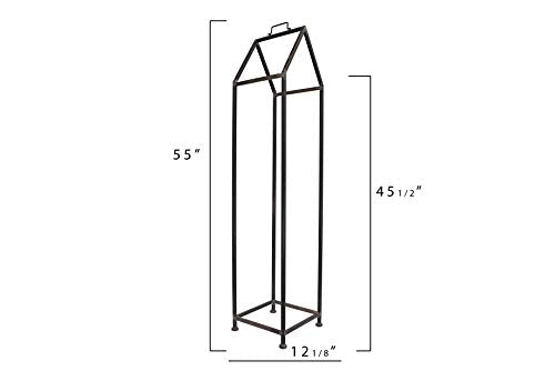 Creative Co-Op Metal House‑Shaped Firewood Holder with Handle - Image 4