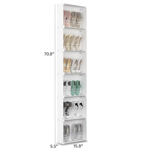 MAGINELS 6-Tier Slim Shoe Storage,Narrow Shoes Rack - Image 3