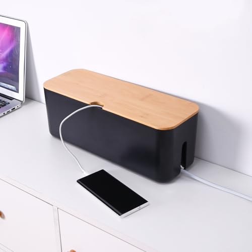 Changsuo Cable Management Box Small White Cable Organizer - Image 6
