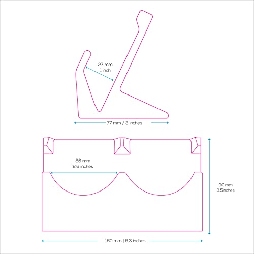 BRAINWAVZ Desktop Dual PC Mouse Stand Holder, Suitab | All Products - Image 3