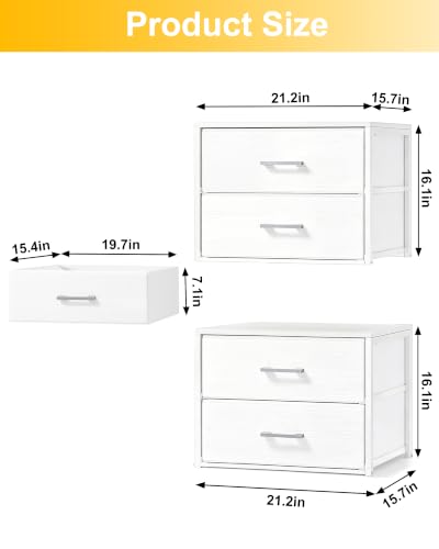 Fixwal Closet Drawers for Clothes, 2 Pack - Image 3
