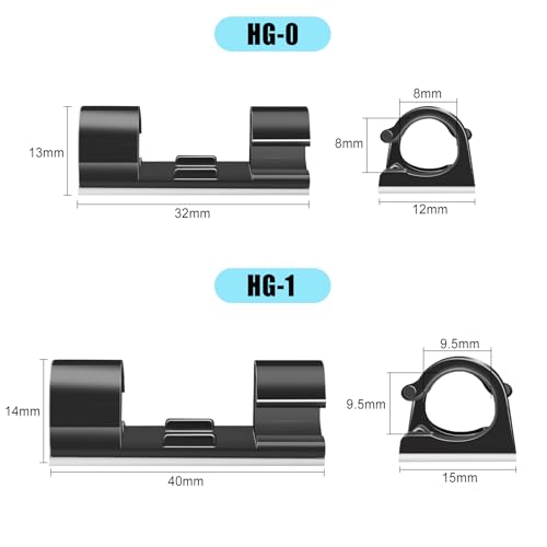 XHF 50pcs Medium Self Adhesive Cable Clips Black,Wir | All Products - Image 4