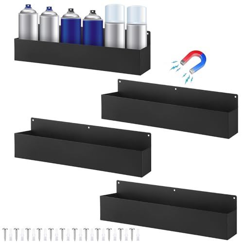 4 Pcs Magnetic Aerosol Spray Can Holder, 16.54 Inches, Black - Image 2