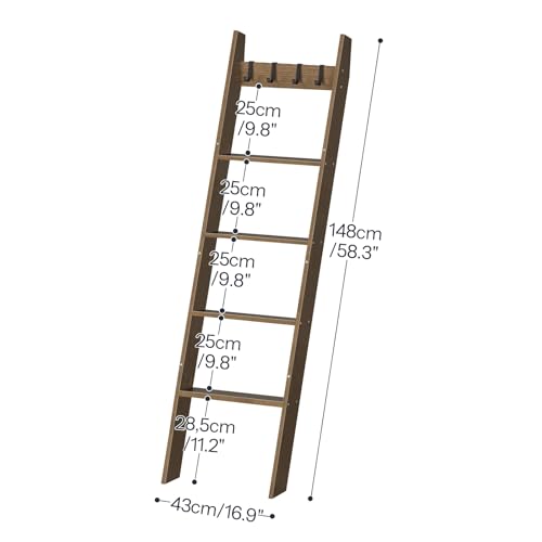 HOOBRO Blanket Ladder for Living Room and Bedroom, 5-Tier - Image 3