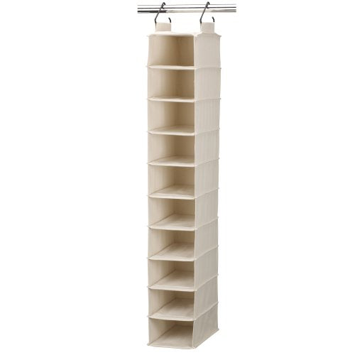 Household Essentials Hanging Shoe Organizer, 10 Wide Cubbies - Image 2