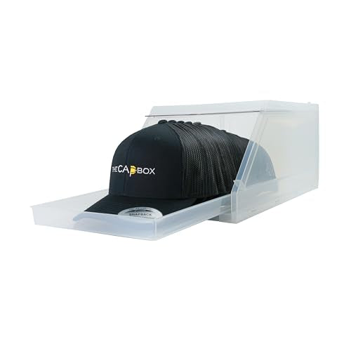 CapBox 2.0 Hat Organizer for Baseball Caps, 2 Pack Clear - Image 4