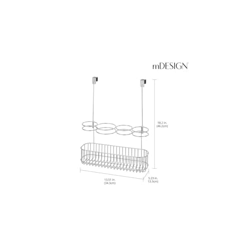 mDesign Metal Bathroom Storage Tool Organizer Accessory - Image 4