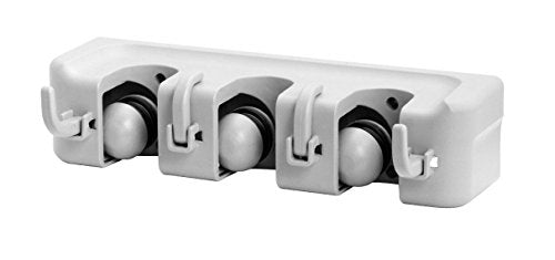Mop & Broom organizer 3-Slots (White) - Image 5
