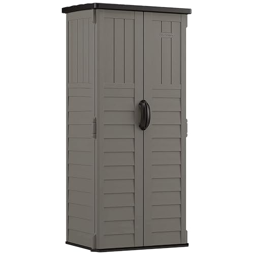 Suncast 22 Cu Ft. Vertical Shed, Outdoor Storage Shed With Floor - Image 2