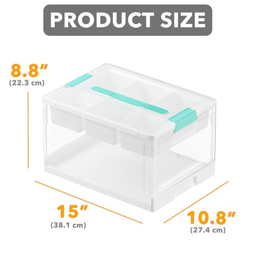 SpaceAid Craft Organizers and Storage - 24 QT Plastic Box - Image 3