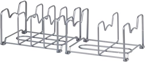 Simple Houseware 2-Pack Kitchen Pan Pot Lid Organizer Rack - Image 4