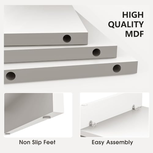 FITUEYES Wooden Monitor Stand Riser, 2-Tier Desk Storage Shelf - Image 7