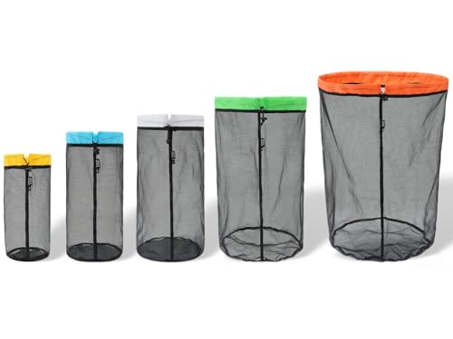 Mesh Bags Drawstring 5 Pack - Lightweight Stuff Sack - Image 2