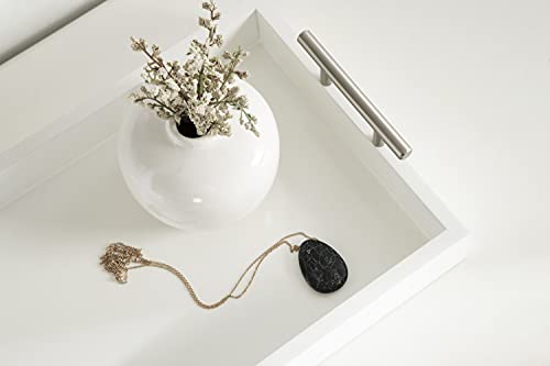 Kate and Laurel Lipton Narrow Decorative Tray; 10 x 24; White - Image 5