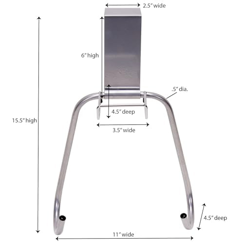 Household Essentials Over-The-Door Ironing Board Holder, Silver - Image 4
